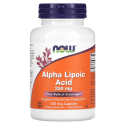 Alpha Lipoic Acid, Now Foods, 250 мг, 120 капсул