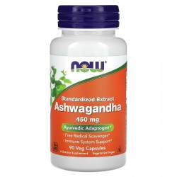 Ashwagandha, Now Foods, 450 мг, 90 капсул
