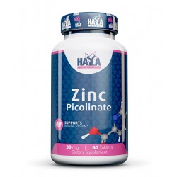 Zinc Picolinate, Haya Labs, 30 мг, 60 таблеток