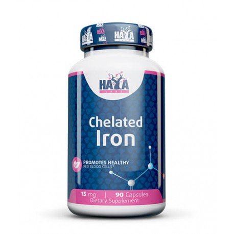 Chelated Iron, Haya, 15 мг, 90 капсул