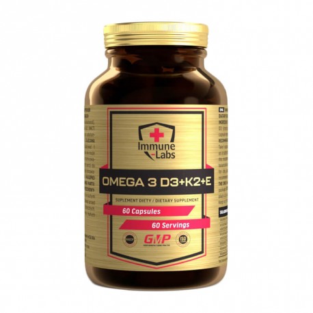 Omega 3 D3+K2+E, Immune Labs, 60 капсул