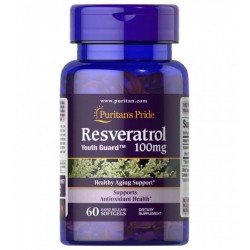 Resveratrol, Puritan's Pride, 100 мг, 60 капсул