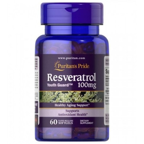Resveratrol, Puritan's Pride, 100 мг, 60 капсул