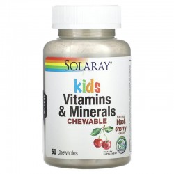 Kids Vitamins & Minerals, Solaray, 60 жев. таблеток