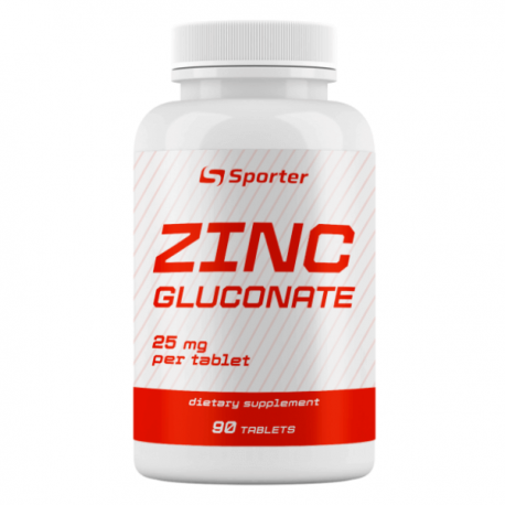 Zinc Gluconate, Sporter, 25 мг, 90 таблеток