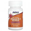 Vitamin D-3 50000 IU, Now, 50 капсул