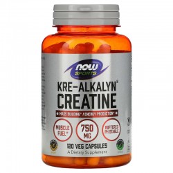 Creatine Kre-Alkalyn, Now, 750 мг, 120 капсул