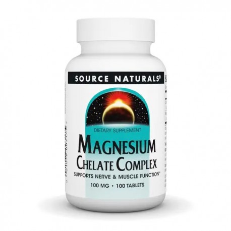 Magnesium Chelate Complex, Source Naturals, 100 таблеток