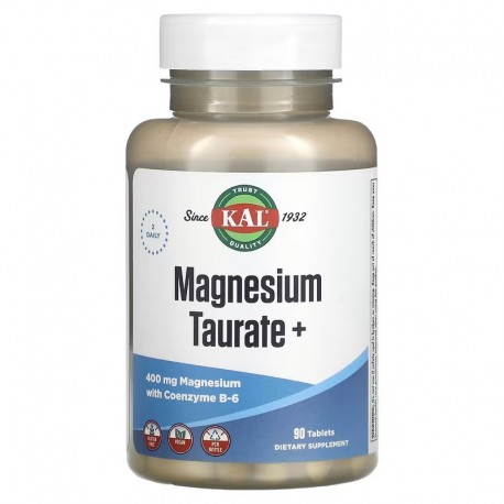 Magnesium Taurate+B6, Kal, 400 мг, 90 таблеток