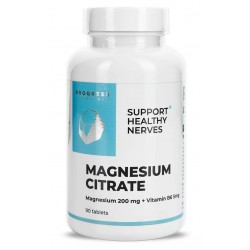Magnesium Citrate + B6, Progress Nutrition, 200 мг, 90 таблеток