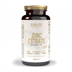 Zinc Citrate, Evolite Nutrition, 50 мг, 100 капсул