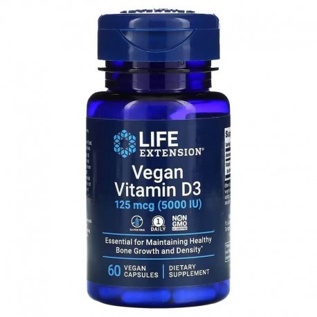 Vitamin D-3, Life Extension, 5000 IU, 120 капсул
