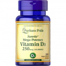 Vitamin D3, Puritan's Pride, 10.000 IU, 100 капсул