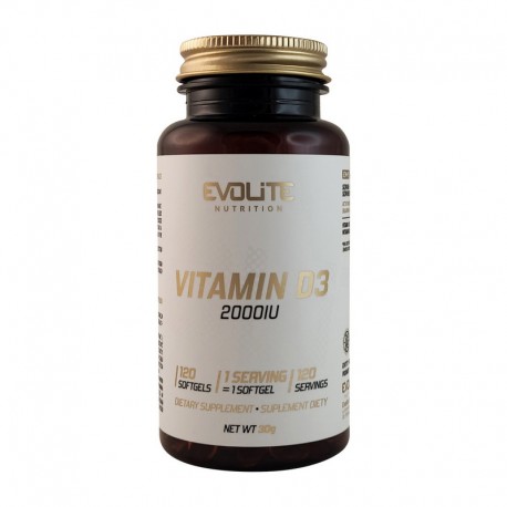 Vitamin D3, Evolite, 2000 IU, 120 капсул
