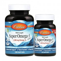 Super Omega-3, Carlson, 100+30 капсул