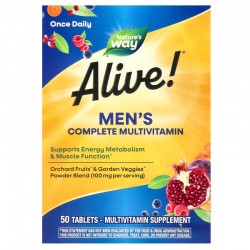 Men's Complete Multivitamin, Alive!, Nature's Way, 50 таблеток