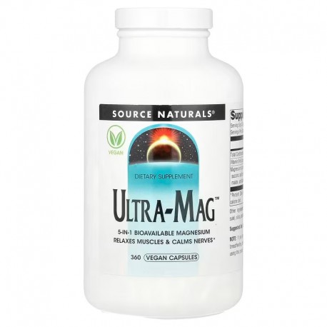 Ultra-Mag, Source Naturals, 360 вег. капсул