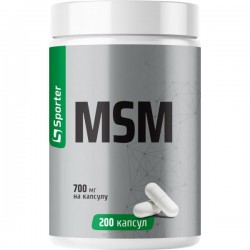 MSM, Sporter, 700 мг, 200 капсул