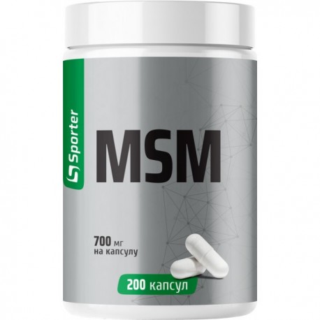 MSM, Sporter, 700 мг, 200 капсул