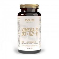 Omega 3+D3+K2MK7+E, Evolite Nutrition, 60 капсул