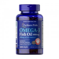 Omega-3, Fish Oil, Puritan's Pride, 1000 мг, 100 капсул