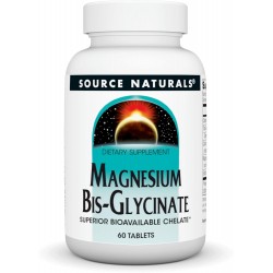 Magnesium Bis-Glycinate, Source Naturals, 60 таблеток