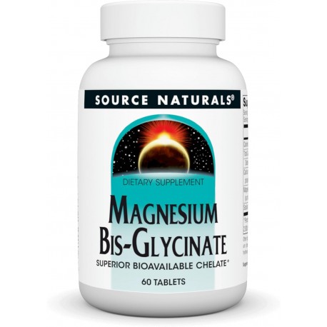 Magnesium Bis-Glycinate, Source Naturals, 60 таблеток