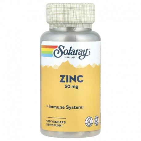 Zinc, Solaray, 50 мг, 100 капсул