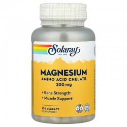 Magnesium, Solaray, 100 капсул