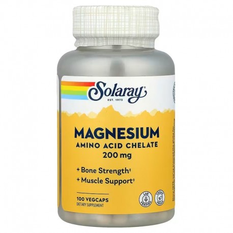 Magnesium, Solaray, 100 капсул