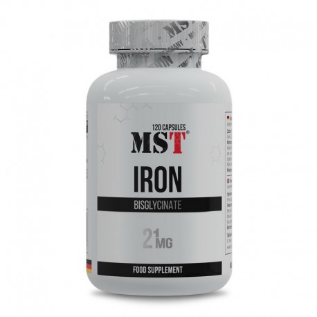 Iron Bisglycinate, MST, 21 мг, 120 капсул