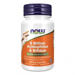 8 Billion Acidophilus & Bifidus, Now Foods, 60 капсул