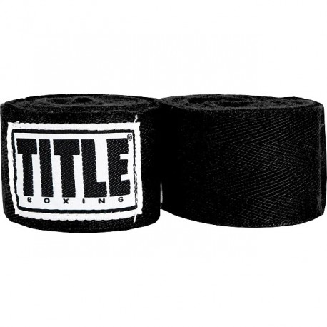 Бинты для бокса TITLE Boxing Traditional Weave 180" Black (4.5м.)