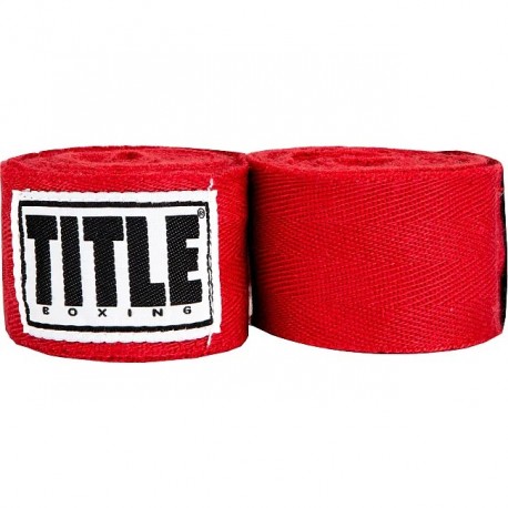 Бинты для бокса TITLE Boxing Traditional Weave 180" Red (4.5м.)