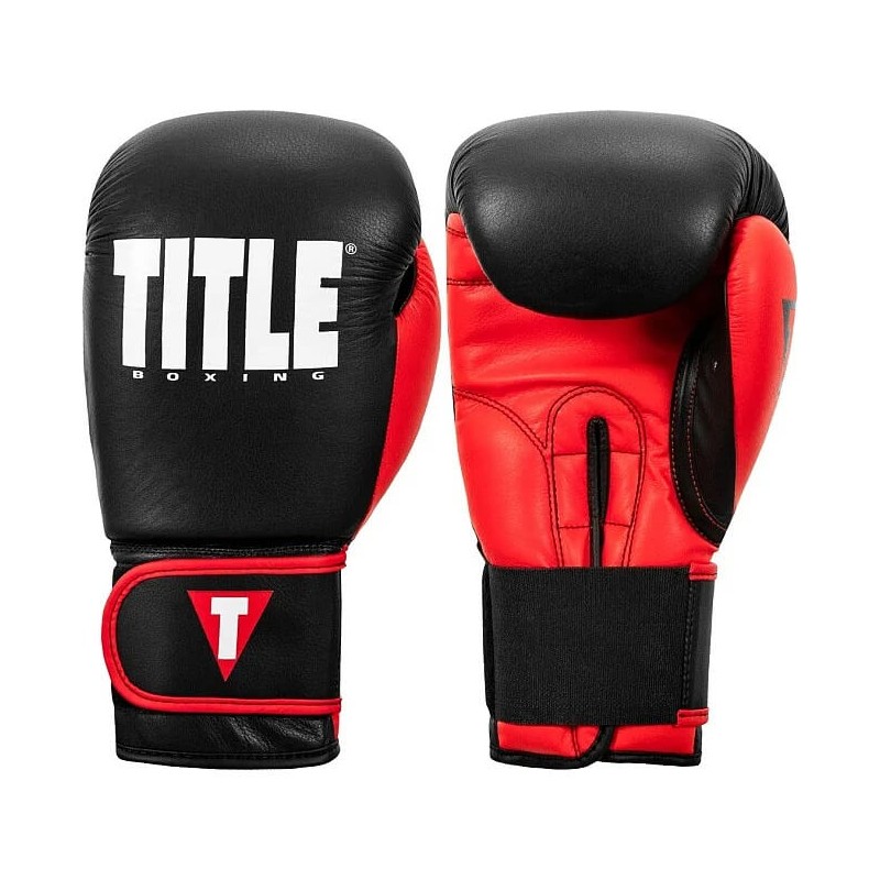 Боксерские перчатки TITLE Boxing Dynamic Strike Black/Red 12 oz