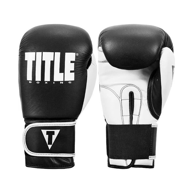 Боксерские перчатки TITLE Boxing Dynamic Strike Black/White 14 oz