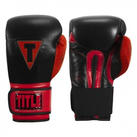 Боксерские перчатки TITLE Boxing All Heart Bag Gloves 2.0 Black/Red 10 oz