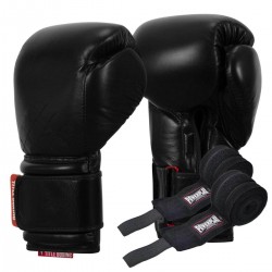 Боксерские перчатки TITLE Boxing Ko-Vert Black 12 oz