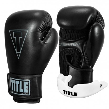 Боксерские перчатки TITLE Boxing Vegan Gloves Black 12 oz