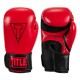 Боксерские перчатки TITLE Boxing Vegan Gloves Red/Black 12 oz
