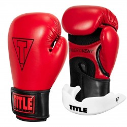 Боксерские перчатки TITLE Boxing Vegan Gloves Red/Black 16 oz
