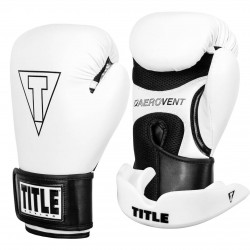 Боксерские перчатки TITLE Boxing Vegan Gloves White/Black 14 oz