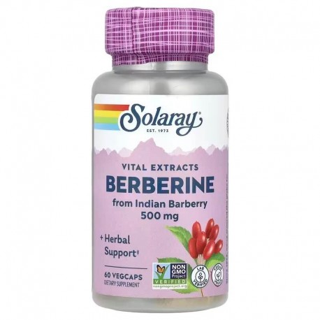 Berberine, Solaray, 500 мг, 60 капсул