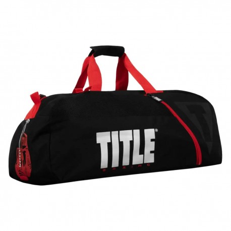 TITLE Boxing Champion Sport Bag/Backpack Black/Red