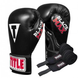 Боксерские перчатки TITLE Classic Black Max Black 8 oz