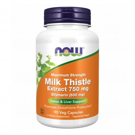 Milk Thistle Extract, NOW Foods, 750 мг, 90 капсул